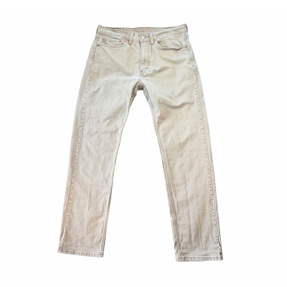 Levi’s 505 Men's 34x32 Regular Straight Leg Tan Brown Basic Casual Denim Jeans